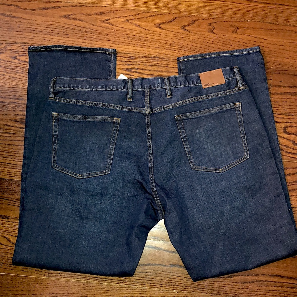 GAP Mens Dark Wash Denim Jeans 42x34 NWT - Picture 4 of 11